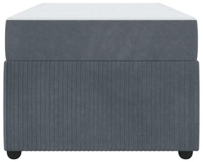 vidaXL Σκελετός Κρεβατιού με στρώμα Σκούρο Γκρι 90 x 190 cm ύφασμα