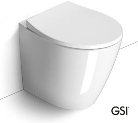 GSI Modo Swirl 981000C Πορσελάνινη Λεκάνη Δαπέδου 52cm με κάλυμμα βακελίτη Soft Close αποσπώμενο