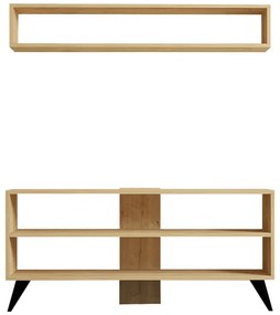 Σύνθετο σαλονιού Prestige pakoworld σε oak απόχρωση 120x29,6x50εκ - 120-000536