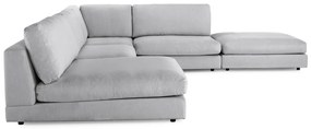 Πολυμορφικός γωνιακός καναπές Seattle L116, Ανοιχτό γκρι, 350x340x87cm, Πόδια: Πλαστική ύλη | Epipla1.gr