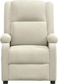 vidaXL Πολυθρόνα Ανακλινόμενη Κρεμ Βελούδινη