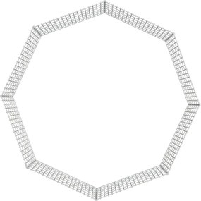 vidaXL Περίφραξη Ζώων Ελεύθερης Βοσκής 8 Πάνελ 54x60 εκ. Γαλβ. Σίδερο