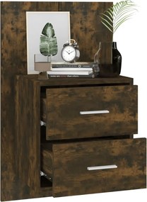 vidaXL Κομοδίνο Επιτοίχιο Καπνιστή Δρυς