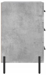 vidaXL Κομοδίνο Γκρι Σκυροδέματος 40x40x66 εκ. από Επεξεργασμένο Ξύλο