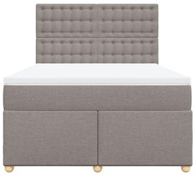 ΚΡΕΒΑΤΙ BOXSPRING ΜΕ ΣΤΡΩΜΑ TAUPE 160X200 ΕΚ. ΥΦΑΣΜΑΤΙΝΟ 3293649