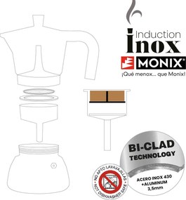 Ιταλικη καφετιερα BRA INOX RED 9T Κόκκινο 470 ml