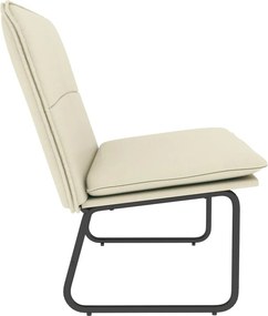vidaXL Πάγκος Κρεμ 100 x 75 x 76 εκ. από Συνθετικό Δέρμα