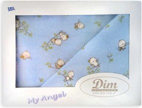 Φανελένια Σεντόνια Κούνιας (Σετ) Dimcol Birds 14 Blue