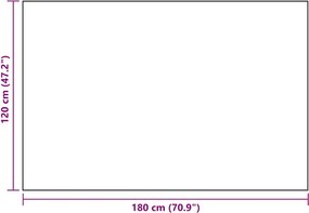 vidaXL Χαλί εξωτερικού χώρου ARAKIL Λευκό και μαύρο 120x180 cm PP