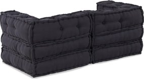 vidaXL Μονάδα Μοντέρνου Καναπέ 2 pcs Ανθρακί 140 x 70 x 56 εκ. Ύφασμα