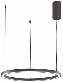 Φωτιστικό Οροφής Κρεμαστό Led-Hoop-S60-NER 4500lm 3000/4000/6500K 150x60cm Black Luce Ambiente Design