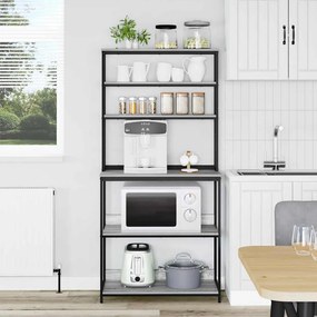 vidaXL Ράφι Κουζίνας 5 επιπέδων 80 x 40 x 168 εκ Επεξεργασμένο Ξύλο