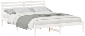 vidaXL Σκελετός Κρεβατιού Λευκό 160 x 210 cm Μασίφ ξύλο πεύκου