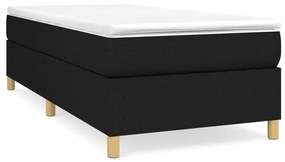 Σκελετός Κρεβατιού Χωρίς Στρώμα Μαύρο 90x190 εκ. Υφασμάτινο - Μαύρο