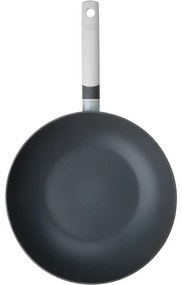 Ταψί Wok Tasty 678535, 28 cm, Μαλακή λαβή, Αλουμίνιο, Αντικολλητική επίστρωση, Γκρι