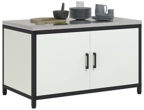 vidaXL Ντουλάπα Αποθήκευσης Κουζίνας Λευκό 60 x 50 x 92 εκ. Ατσάλι