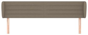 vidaXL Κεφαλάρι με Πτερύγια Taupe 203 x 23 x 78/88 εκ. Υφασμάτινο