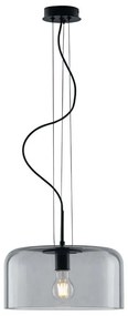 Φωτιστικό Οροφής Gibus I-GIBUS-S30 GR 1xE27 Φ30cm 150cm Fume Luce Ambiente Design Glass