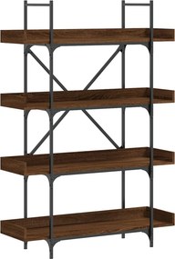 vidaXL Βιβλιοθήκη 4 Επιπέδων Καφέ Δρυς 100x33x145,5 εκ. Επεξεργ. Ξύλο