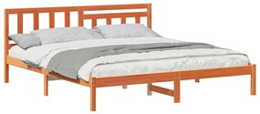 vidaXL Σκελετός Κρεβατιού Καφέ κεριού 180 x 200 cm Μασίφ ξύλο πεύκου