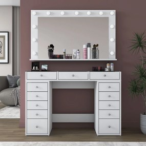 Τουαλέτα Μακιγιάζ Λευκό CABREDO 120x44.5x79.8