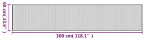 Χαλί Ορθογώνιο Καφέ 60 x 300 εκ. Μπαμπού - Καφέ