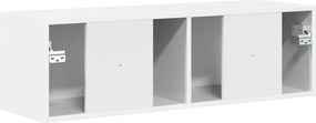 vidaXL Ντουλάπι Τηλεόρασης Τοίχου 98 x 31 x 29,5 εκ Λαμπερό Λευκό