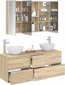 vidaXL Σετ Επίπλων Μπάνιου 4 pcs Sonoma Δρυς