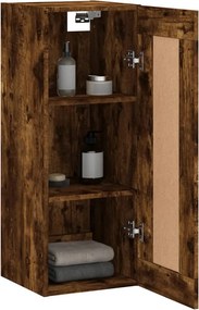 vidaXL Ντουλάπι Τοίχου Καπνιστή Δρυς 34,5 x 34 x 90 εκ. Επεξεργ. Ξύλο
