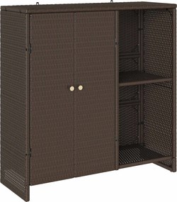 vidaXL Ντουλάπι αποθήκευσης με ράφι Καφέ 100 x 36 x 102 εκ Ρατάν