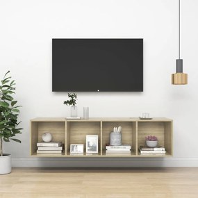 Έπιπλο Τηλεόρασης Κρεμαστό Δρυς 37x37x142,5 εκ. από Επεξ. Ξύλο 805492