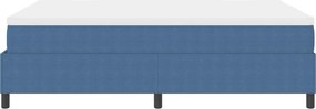 vidaXL Κρεβάτι με ελατήρια Μπλε και άσπρο 140 x 190 cm