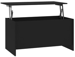 Τραπεζάκι Σαλονιού Μαύρο 102x55,5x52,5 εκ. Επεξεργασμένο Ξύλο - Μαύρο