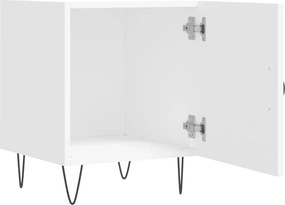 vidaXL Κομοδίνο Λευκό 40 x 40 x 50 εκ. από Επεξεργασμένο Ξύλο