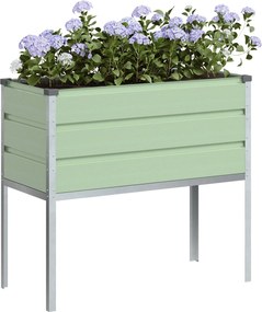 vidaXL Γλάστρα Παστέλ Πράσινο 100 x 45 x 90 εκ. Επικαλυμμένος Χάλυβας