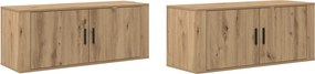 vidaXL Σετ Βαθμιδωτών Ντουλαπιών Τηλεόρασης 2 pcs Artisan Oak