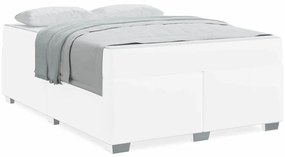 vidaXL Σκελετός Κρεβατιού Άλλο Λευκό 140 x 200 cm Τεχνητό δέρμα