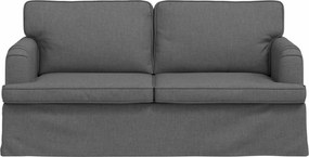 vidaXL Καναπές 140cm Σκούρο Γκρι Μέταλλο