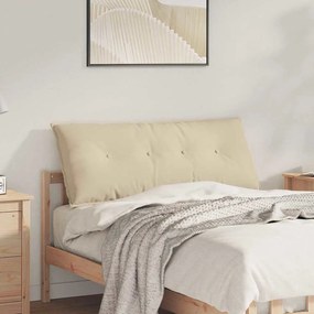 vidaXL Μαξιλάρι Πλάτης Κρεμ 120 x 50 cm Ύφασμα Μικροΐνας