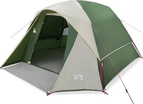 vidaXL Σκηνή Οικογενειακή 6 Ατόμων Αδιάβροχη Πράσινη