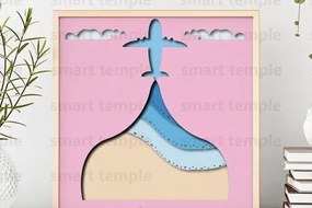 Intra απο ξύλο plywood 3mm-4mm πάχος αεροπλάνου για Cricut, Clouds 3d Δίασταση 30x20 cm INTRAFABR-81182977