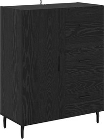 vidaXL Highboard 2 pcs Μαύρη δρυς 69,5 x 34 x 180 εκ.