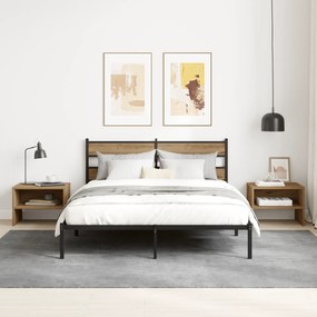 vidaXL Κομοδίνο 2 pcs artisan δρυς 40 x 30 x 30 εκ Επεξεργασμένο ξύλο