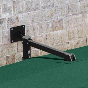 vidaXL Ομπρέλα Κήπου Πράσινο, Μαύρο 248.5 x 247.5 x 160 εκ.