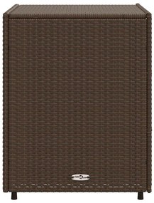 vidaXL Ντουλάπι Αποθήκευσης Κήπου Καφέ 55x59x69 εκ. Συνθετικό Ρατάν
