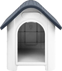 vidaXL Σπιτάκι Σκύλου Γκρι 59 x 75 x 66 εκ. από Πολυπροπυλένιο