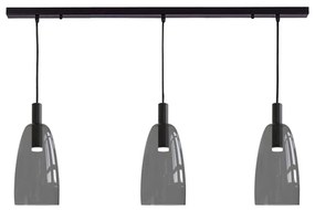 Φωτιστικό Οροφής Τρίφωτο LED Zambelis 1970 Smoked Grey