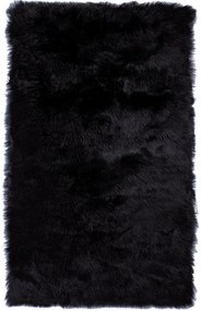 Χαλί Γούνινο Mario 30 Black Kentia 150Χ200cm