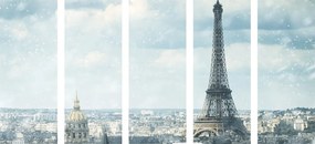 5 μέρος εικόνα χειμώνα Παρίσι - 100x50