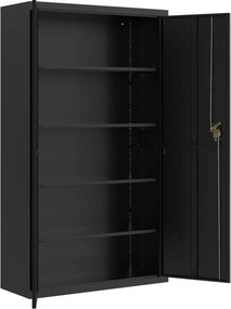 vidaXL Αρχειοθήκη Μαύρη 105 x 40 x 180 εκ. Ατσάλινη